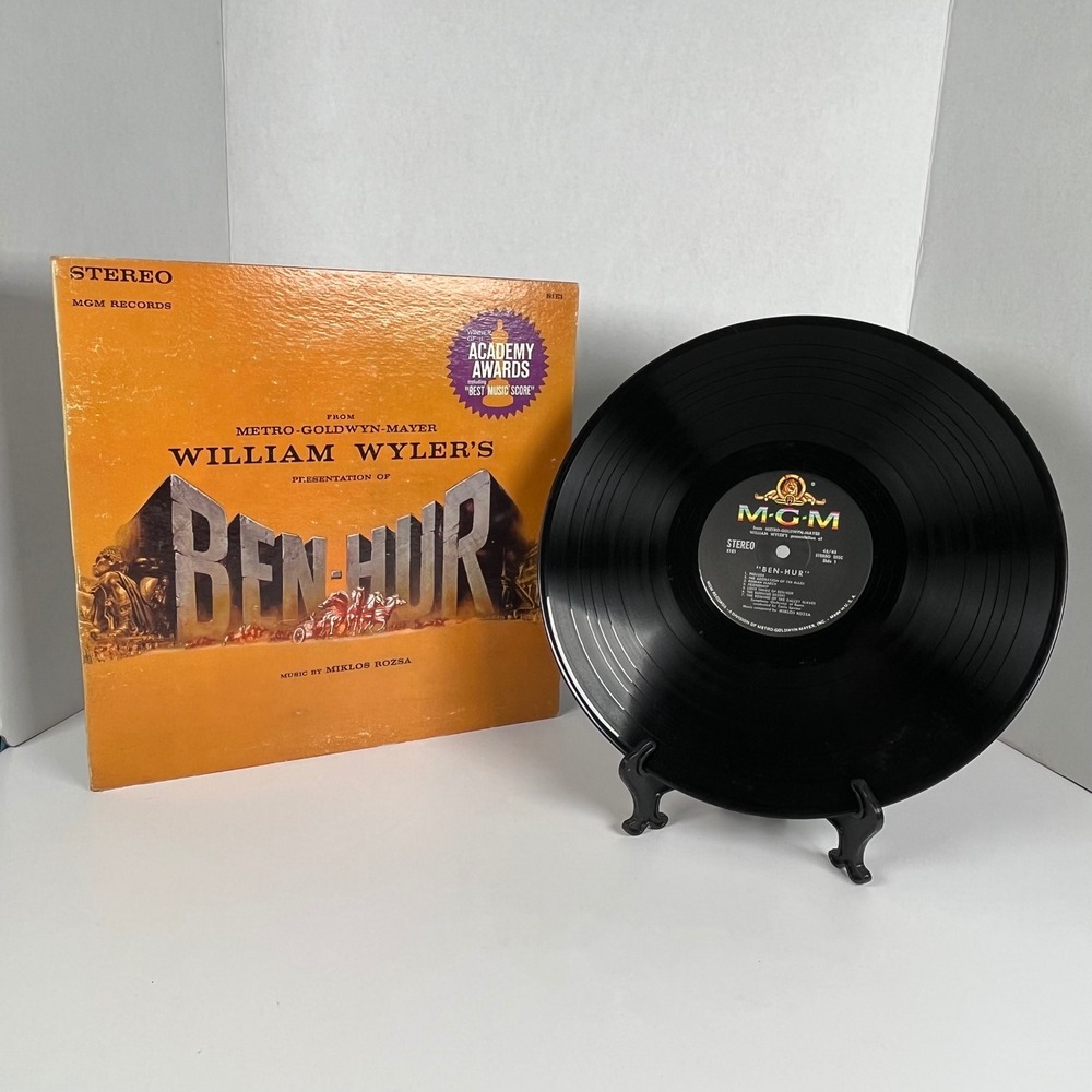 Ben-Hur Soundtrack Vinyl LP Miklos Rozsa MGM Records S1E1 Stereo 1959 Score